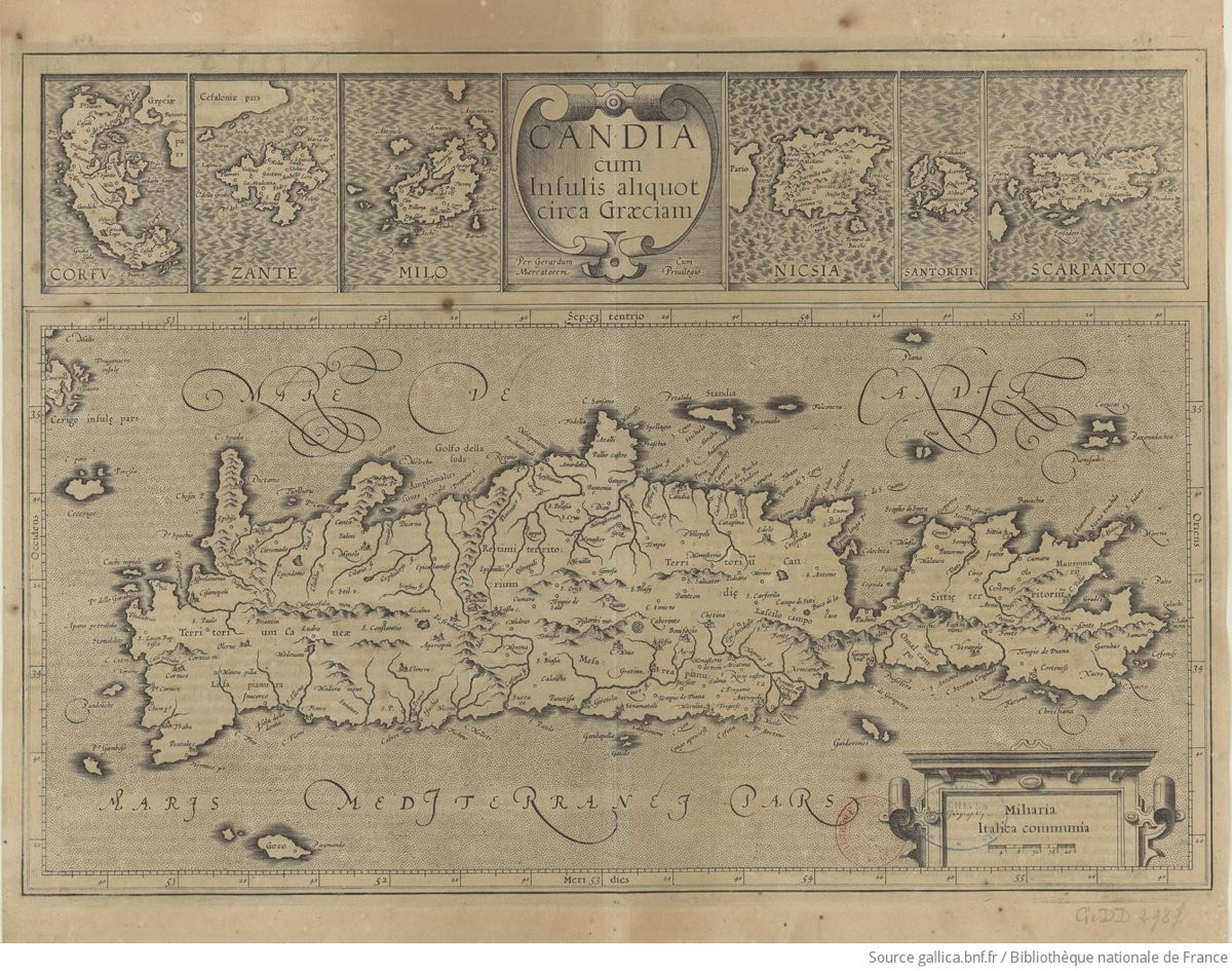 1589 Candia cum Insulis aliquot circa Graeciam : Mercator Gerard.jpeg